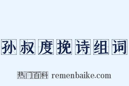 孙叔度挽诗组词是什么意思的图片